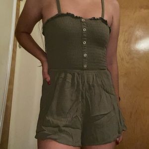 Cute Wild Fable Olive Green Romper